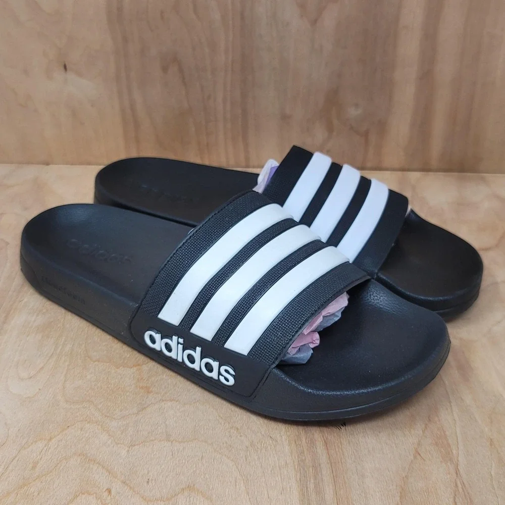 Adidas Adilette Slides Shoes Mens Size 11 Cloudfoam Comfort AQ1701 Made Italy